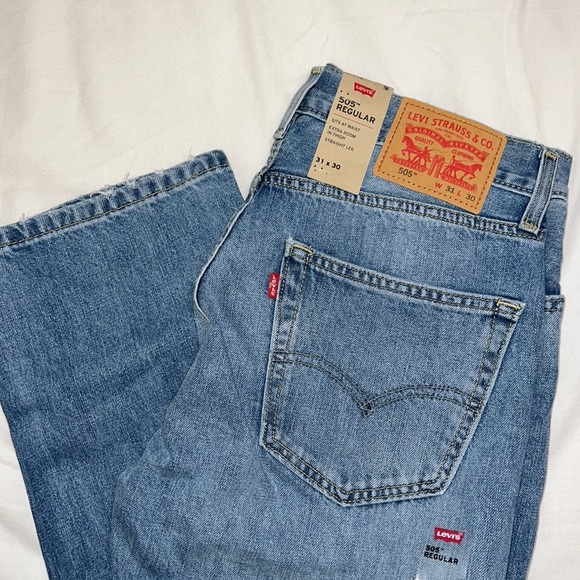 NWT Levi’s 505 Regular Light Wash Waist 31 - Picture 3 of 10